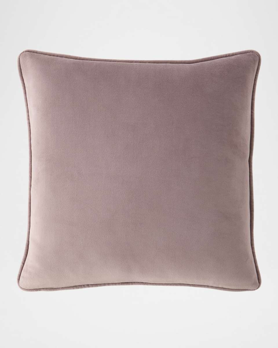 Wisteria Solid Velvet Pillow, 20" Square